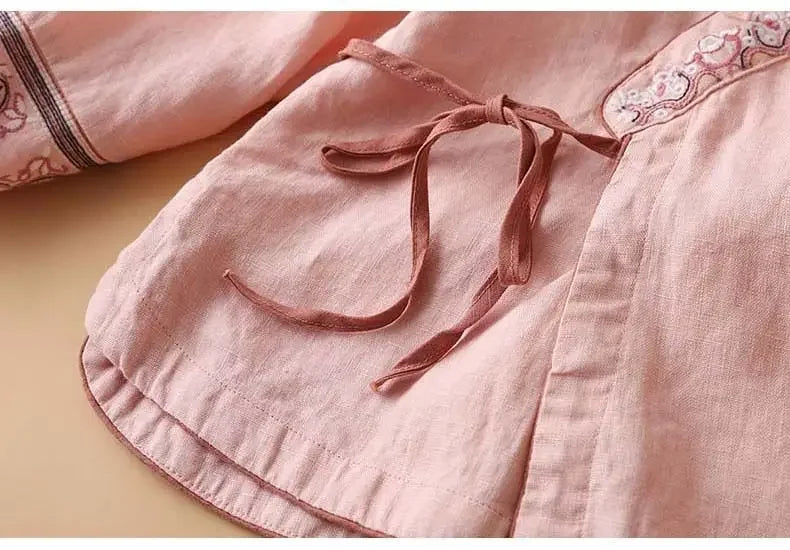 Lotus | Women’s Relaxed Breeze Blouse with Embroidery