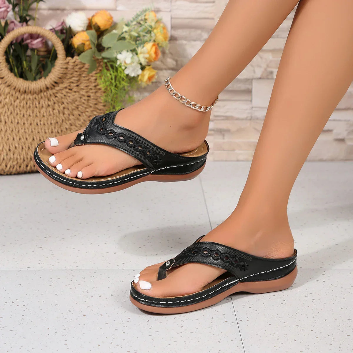 Marina | Women’s Thong Sandals with Cushioned Insole