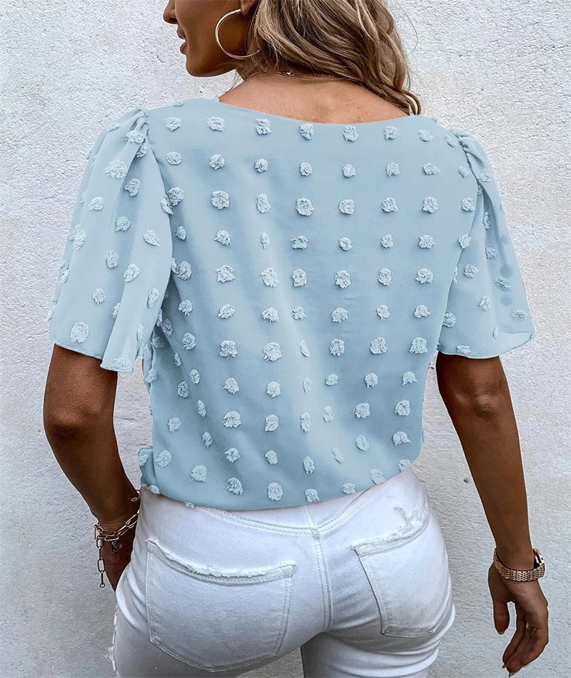 Rita | Women’s Floral Blouse with 3D Floral Details
