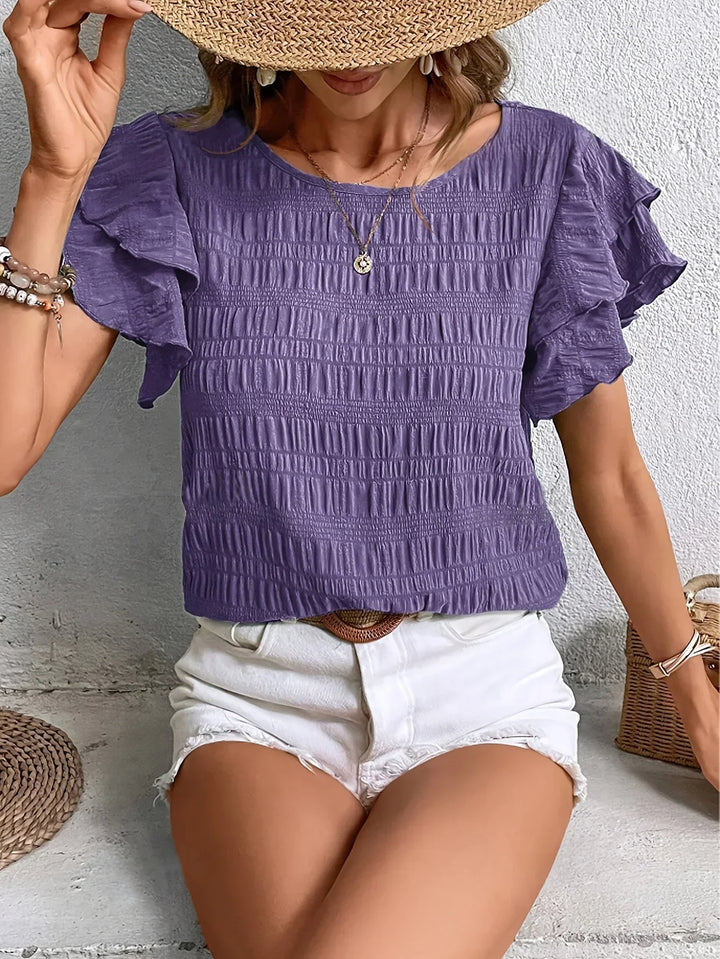 Charmaine™ | Light &amp; Breezy Blouse with Fun Ruffles