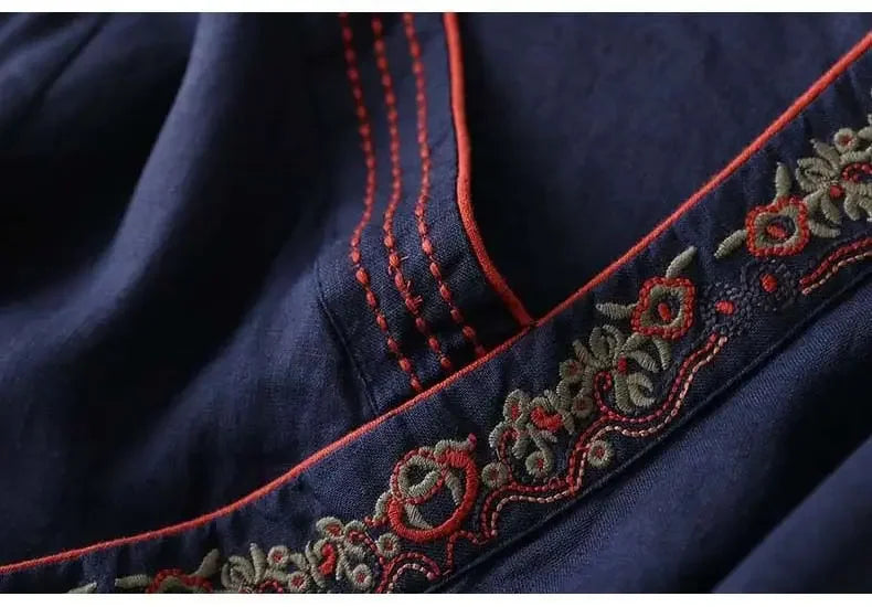 Lotus | Women’s Relaxed Breeze Blouse with Embroidery