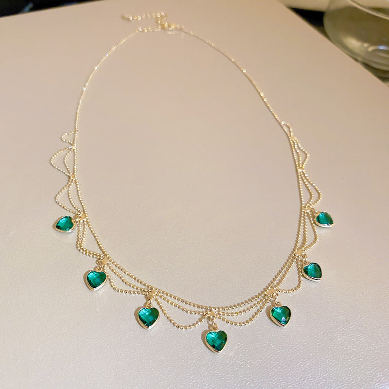 Kallie | Women’s Heart Chain Necklace with Charms