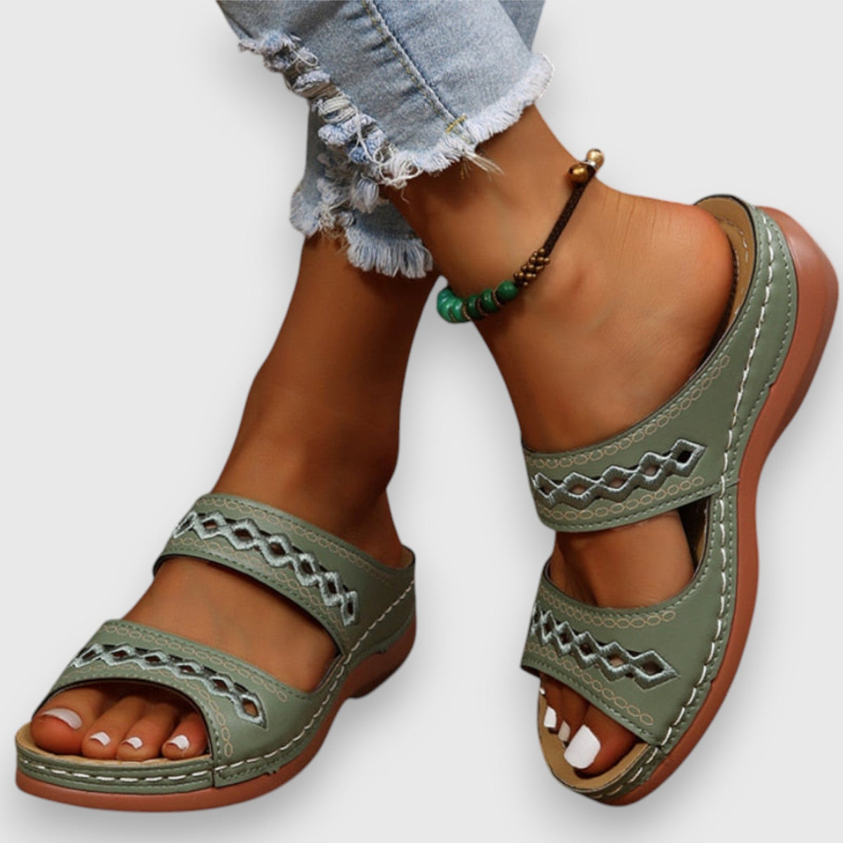 Luma | Women’s Duo Panel Sandals with Cushioned Sole