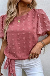 Rita™ | Feminine Blouse with 3D Floral Details