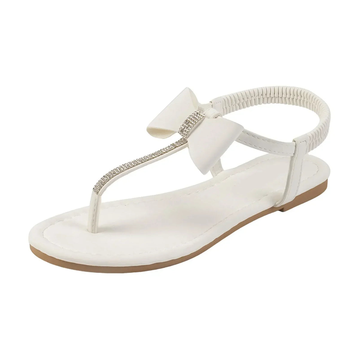 Amara | Women’s Rhinestone Bow Sandals with Padded Insole