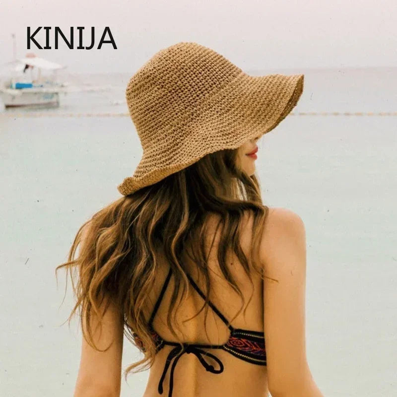 Sofia |  Women’s Straw Beach Hat with Wide Brim