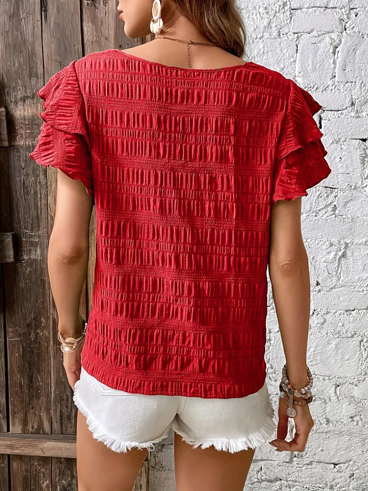 Charmaine™ | Light &amp; Breezy Blouse with Fun Ruffles