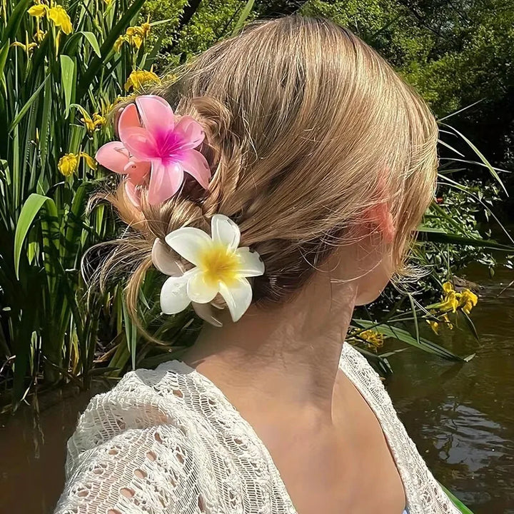 Nara™ | 1/2/3 Pcs Hawaiian Gradient Flower Hair Claw Clip Women Fashion Large Hair Clip Girls Hairpin Barrettes Bohemia Hair Accessories