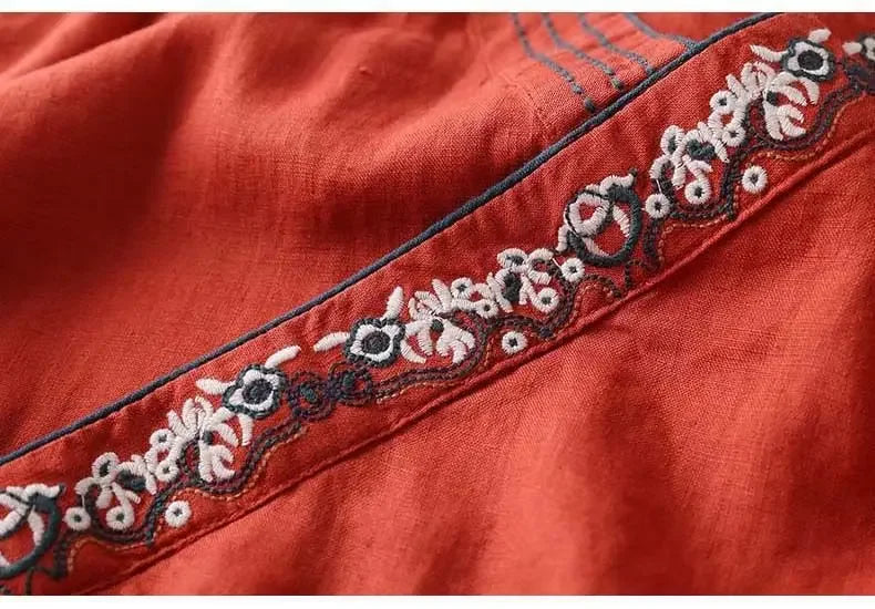 Lotus | Women’s Relaxed Breeze Blouse with Embroidery
