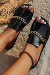 Sophia Croc Skin Sandals
