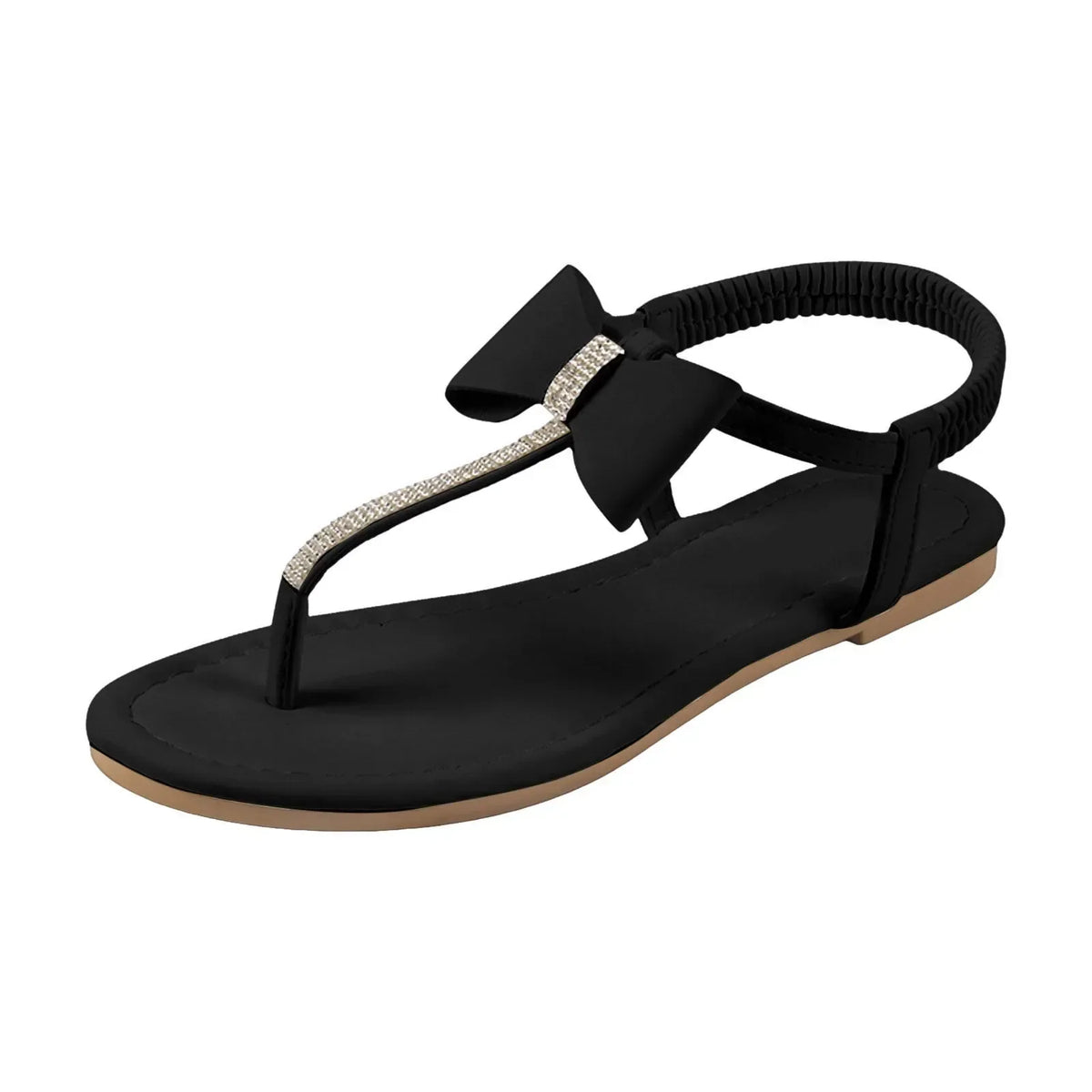 Amara | Women’s Rhinestone Bow Sandals with Padded Insole
