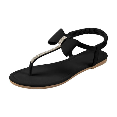 Amara | Women’s Rhinestone Bow Sandals with Padded Insole