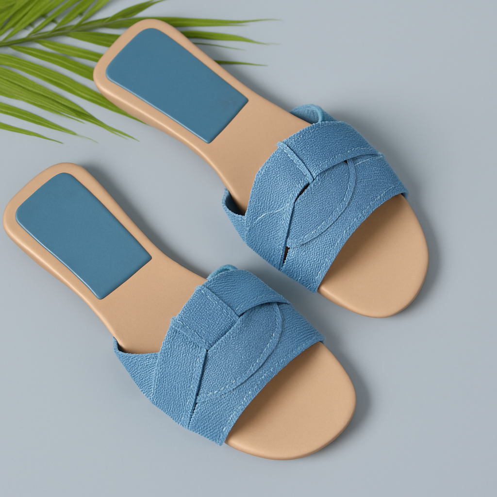 Livia | Women’s Luxe Slides with Knotted Strap