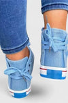 Roxy | Women’s High Top Denim Sneakers with Zip