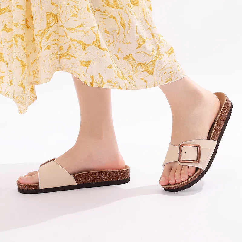 Pleuni | Women’s Terra Buckle Sandals with Cushioned Insole