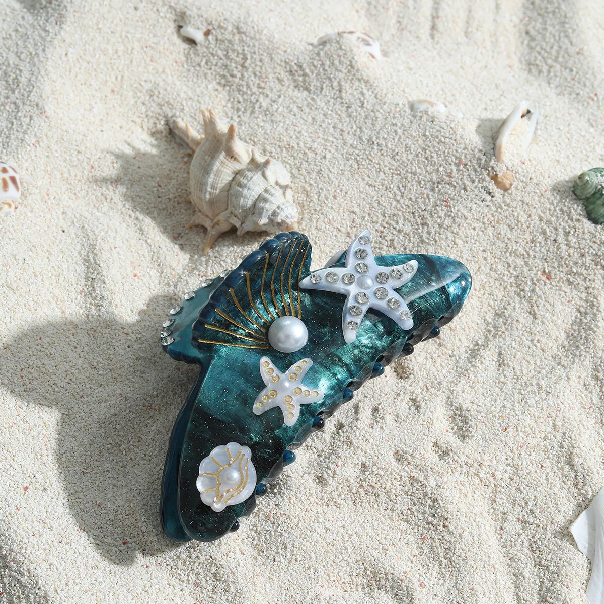 Marlee | Women’s Beach Starfish Hair Claw with Accents