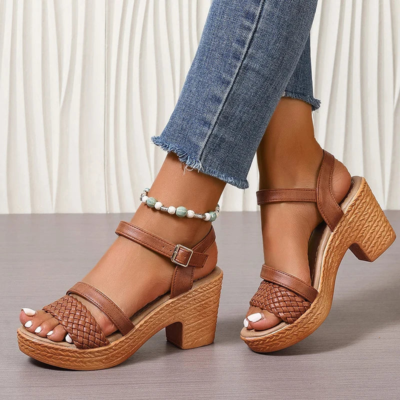 Shira | Women’s Woven Platform Sandals with Comfort