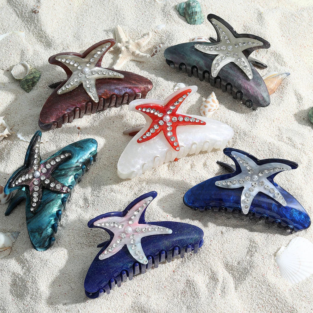 Marlee | Women’s Beach Starfish Hair Claw with Accents