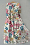 Sienna | Button-Up Waist Tie Floral Dress