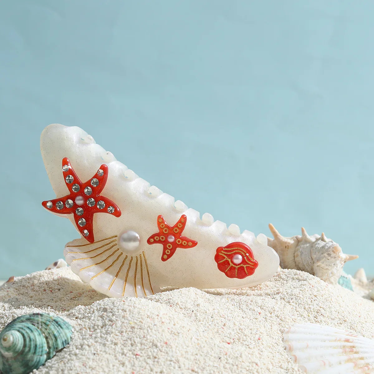 Marlee | Women’s Beach Starfish Hair Claw with Accents