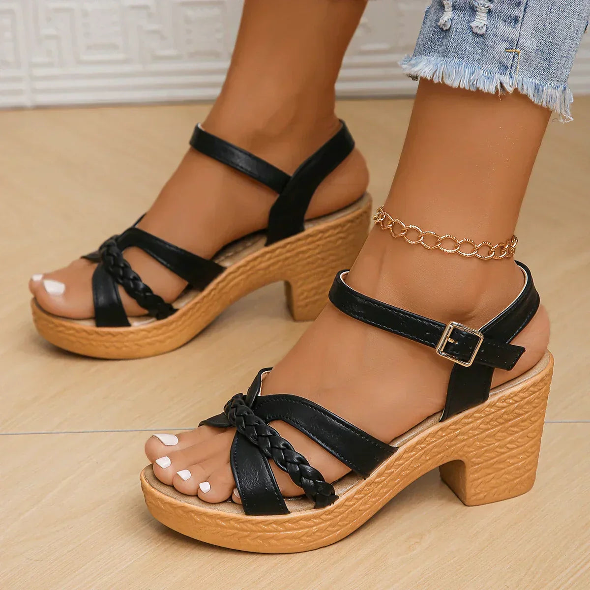 Gianna | Women’s Classic Mid-Heel Sandals with Cushioned Insole