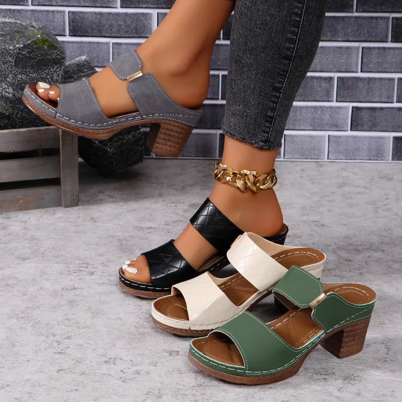 Shara | Women’s Versatile Block Heel Sandals with Straps