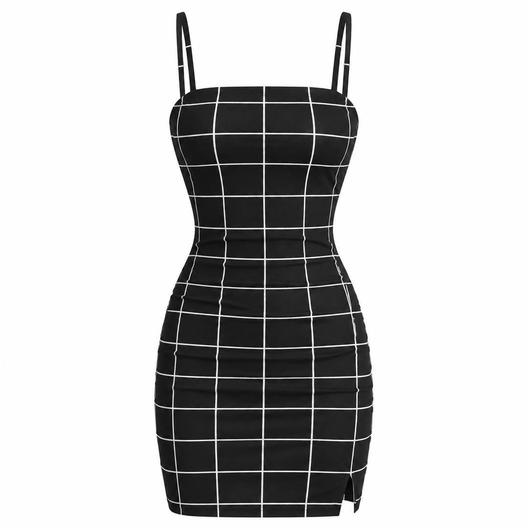 Scarlett Hollis | Plaid Bodycon Mini Dress For Women