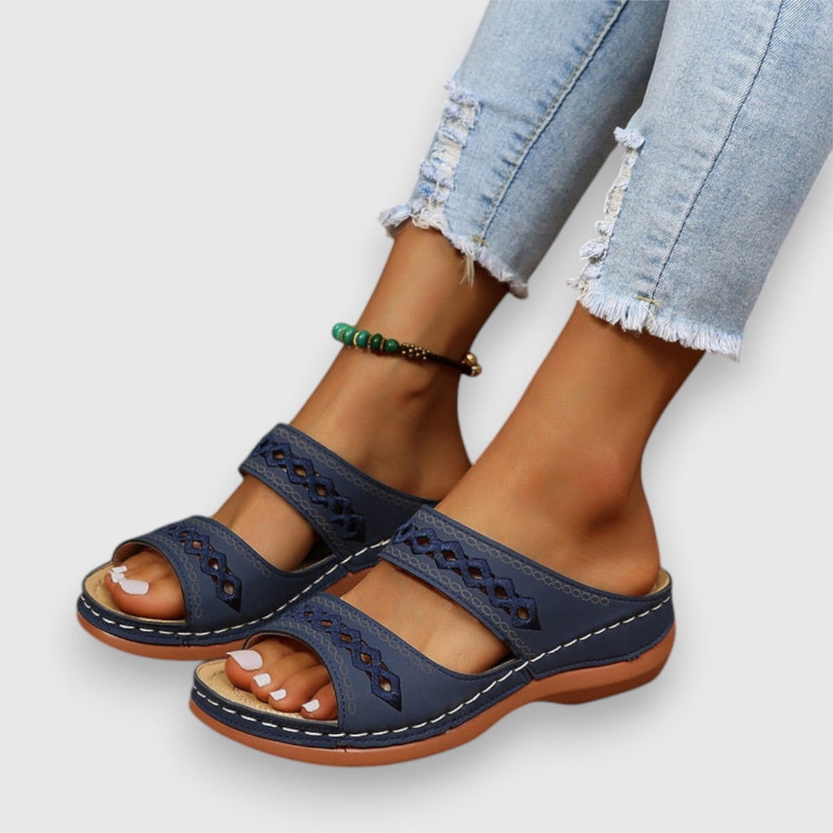 Luma | Women’s Duo Panel Sandals with Cushioned Sole