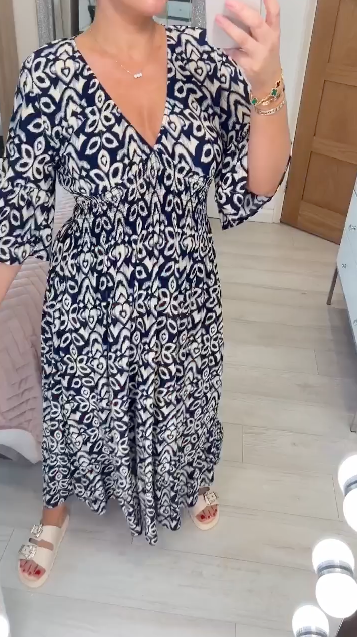 Nadine | Women’s Elegant Long Dress with Fluid Draping