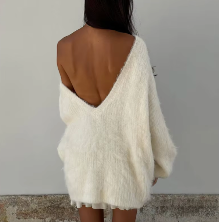 Esme | Women’s Fluffy Oversized Sweater Dress with Comfort
