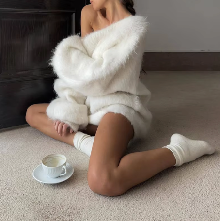 Esme | Women’s Fluffy Oversized Sweater Dress with Comfort