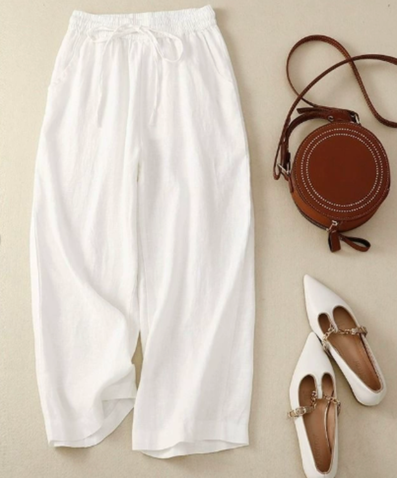 Sandra | Women’s Relaxed Wide Leg Pants with Waistband