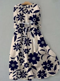 Coralie | Women’s Elegant Floral Midi Dress with Tie
