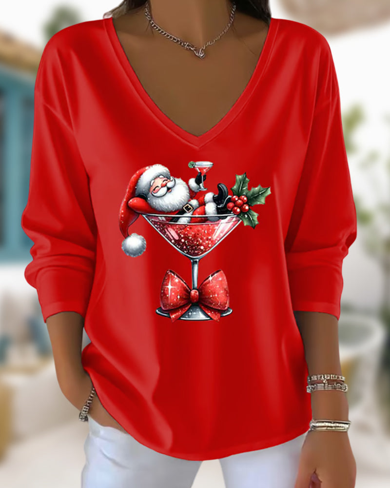Sylvie | Women’s V-Neck Top with Draped Silhouette