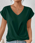 Cara | Women’s V-Neck Twist Hem Top with Twist