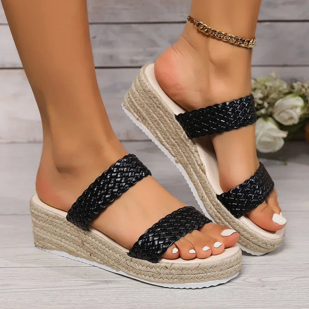 Roselle | Women’s Wedge Sandals with Braided Straps