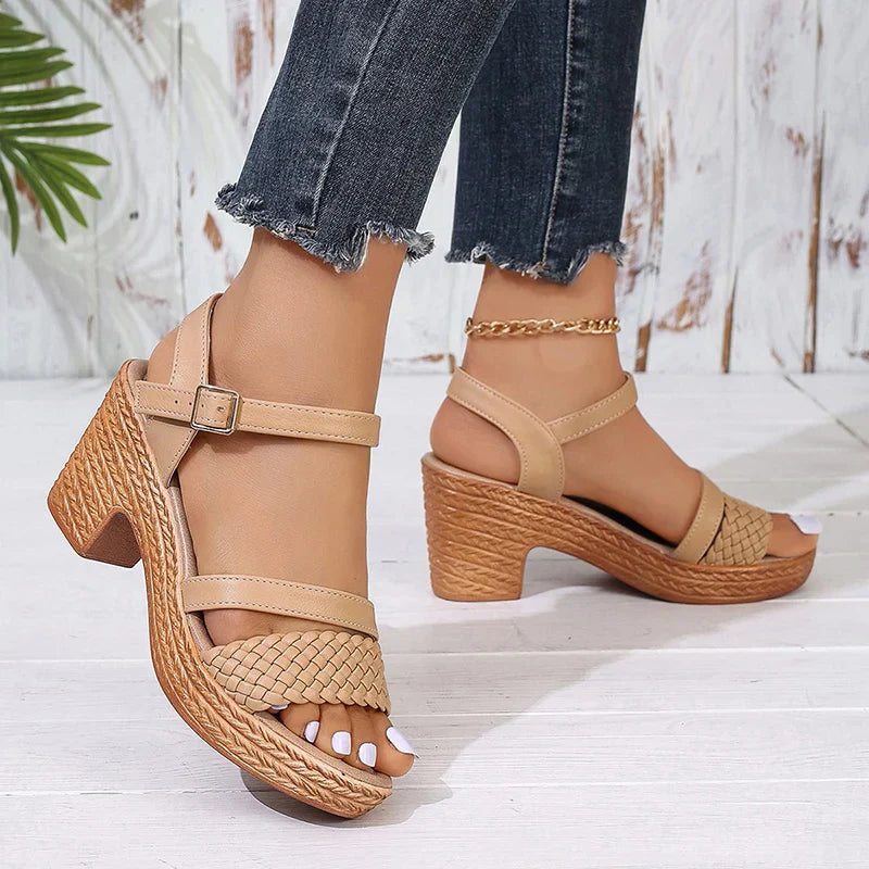 Shira | Women’s Woven Platform Sandals with Comfort