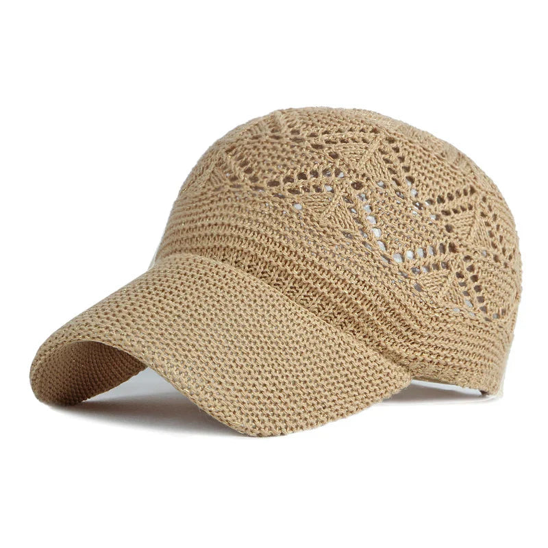 Eleanor | Women’s Hollow Knit Cap with Breathable Mesh