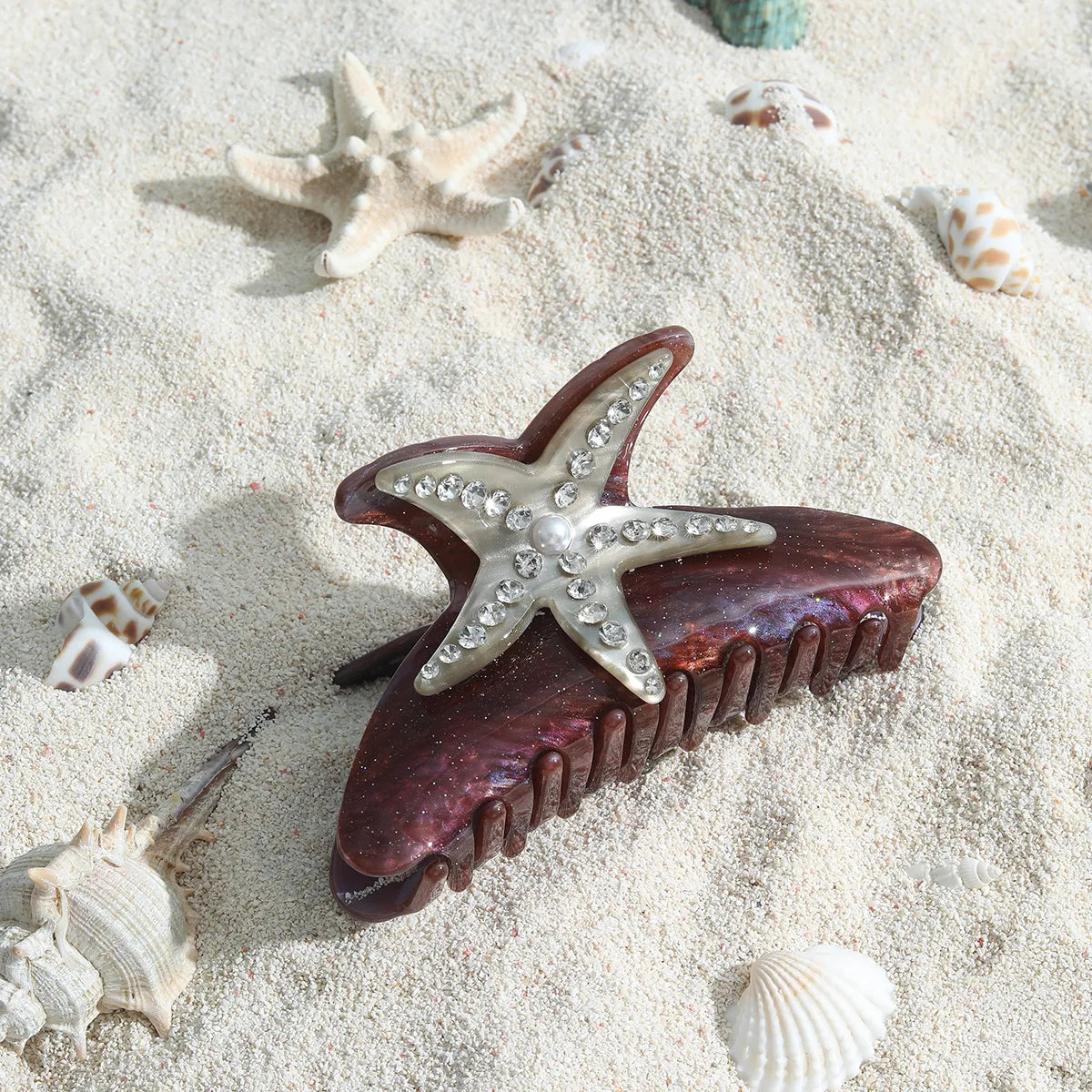 Marlee | Women’s Beach Starfish Hair Claw with Accents