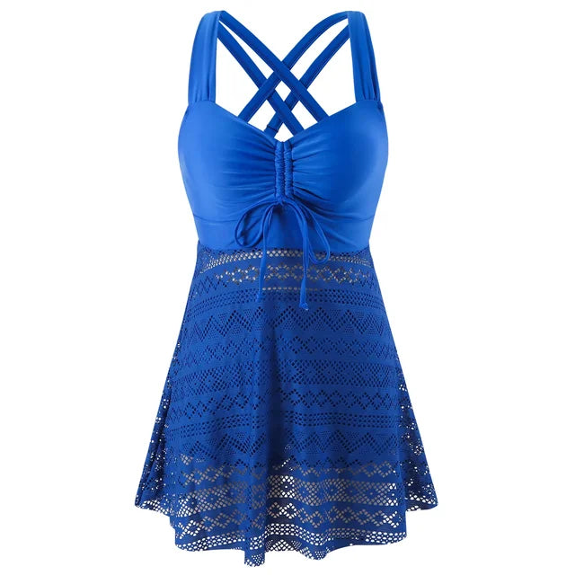 Grace | Women’s Printed Tankini with Attached Shorts