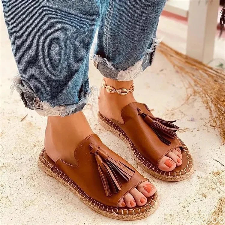 Sunset | Women’s Sunset Slides with Tassel Detail