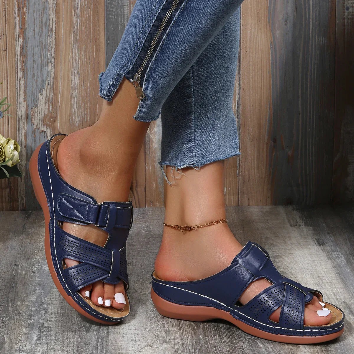 Aria | Women’s Orthopaedic Wedge Sandals with Contoured Footbed