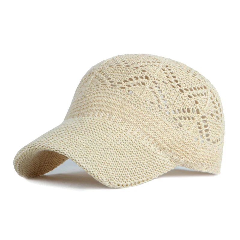 Eleanor | Women’s Hollow Knit Cap with Breathable Mesh
