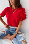 Anna™ | Chic Top with Bold Ruffle Sleeves