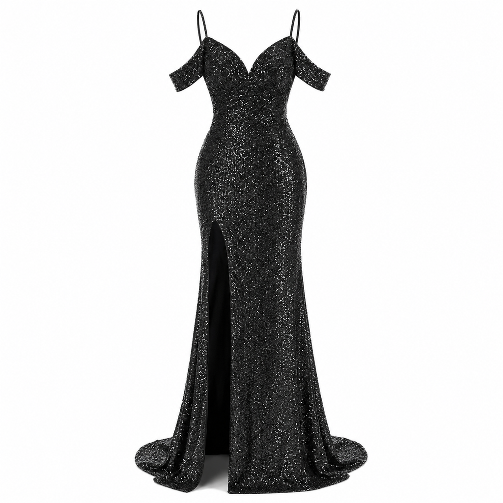 Sienna Holloway | Off-Shoulder Sequin Maxi Dress For Women