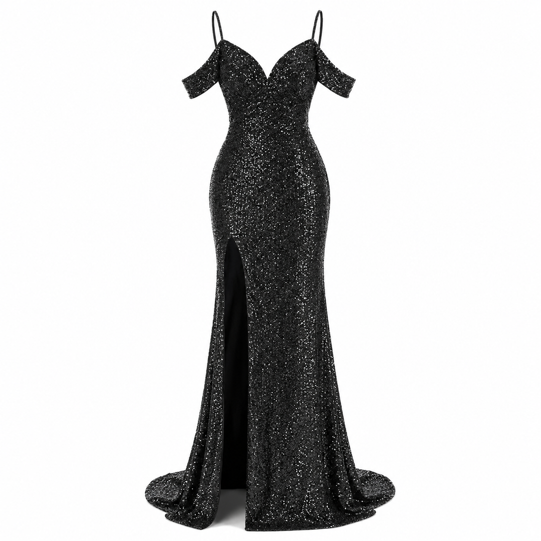 Sienna Holloway | Off-Shoulder Sequin Maxi Dress For Women