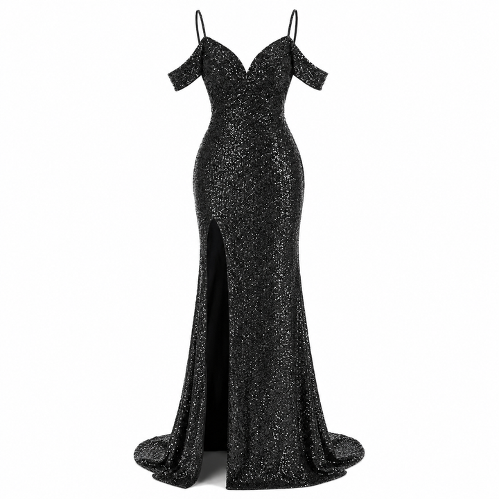 Sienna Holloway | Off-Shoulder Sequin Maxi Dress For Women