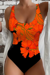 Lucy™  | Elegant One-Piece Swimsuit with Floral Print