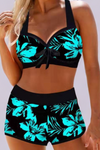 Cherry™ | High Waist Swimsuit with Floral Print