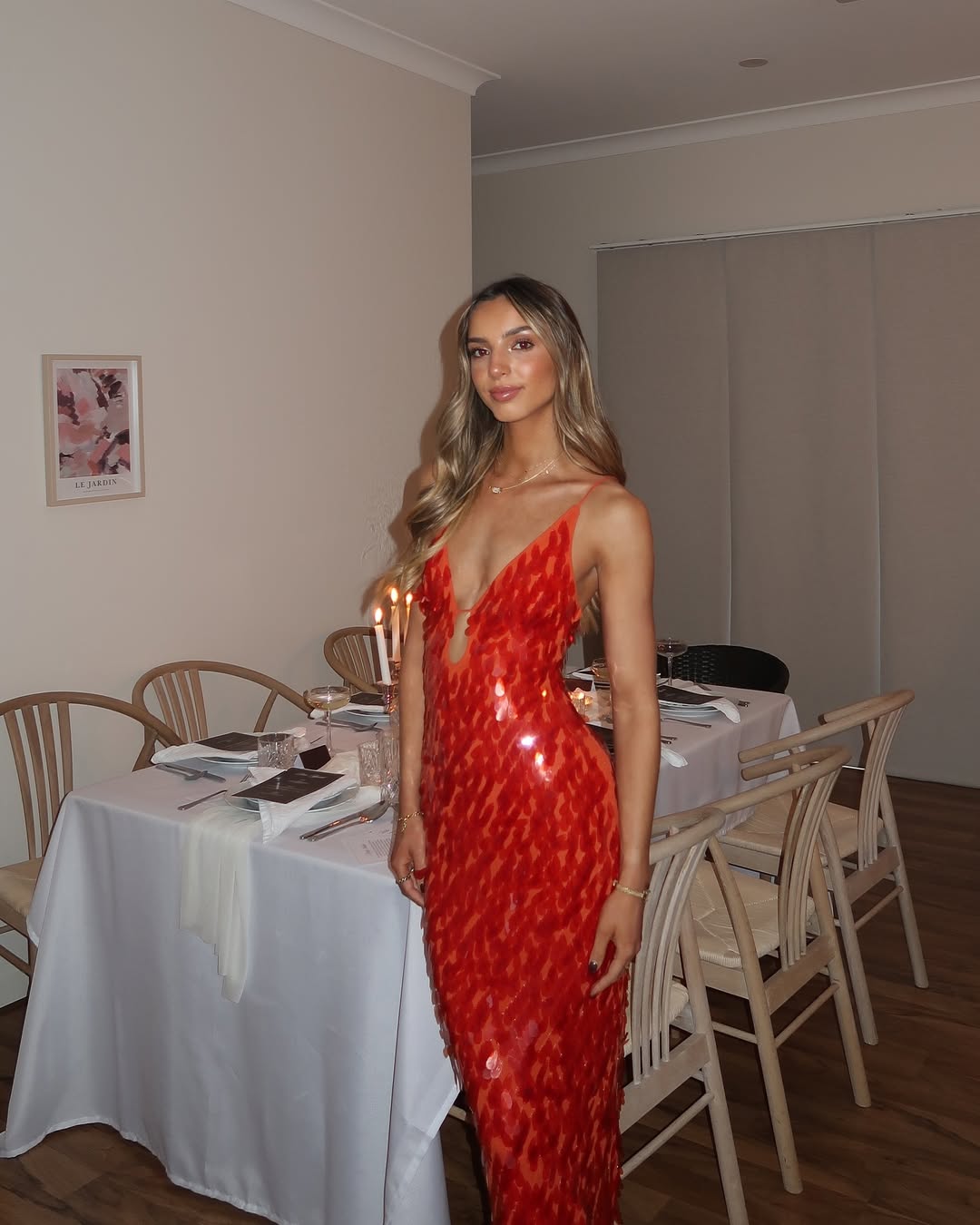 Kalea | Women’s Glitter Sequins Dress with Open-Back